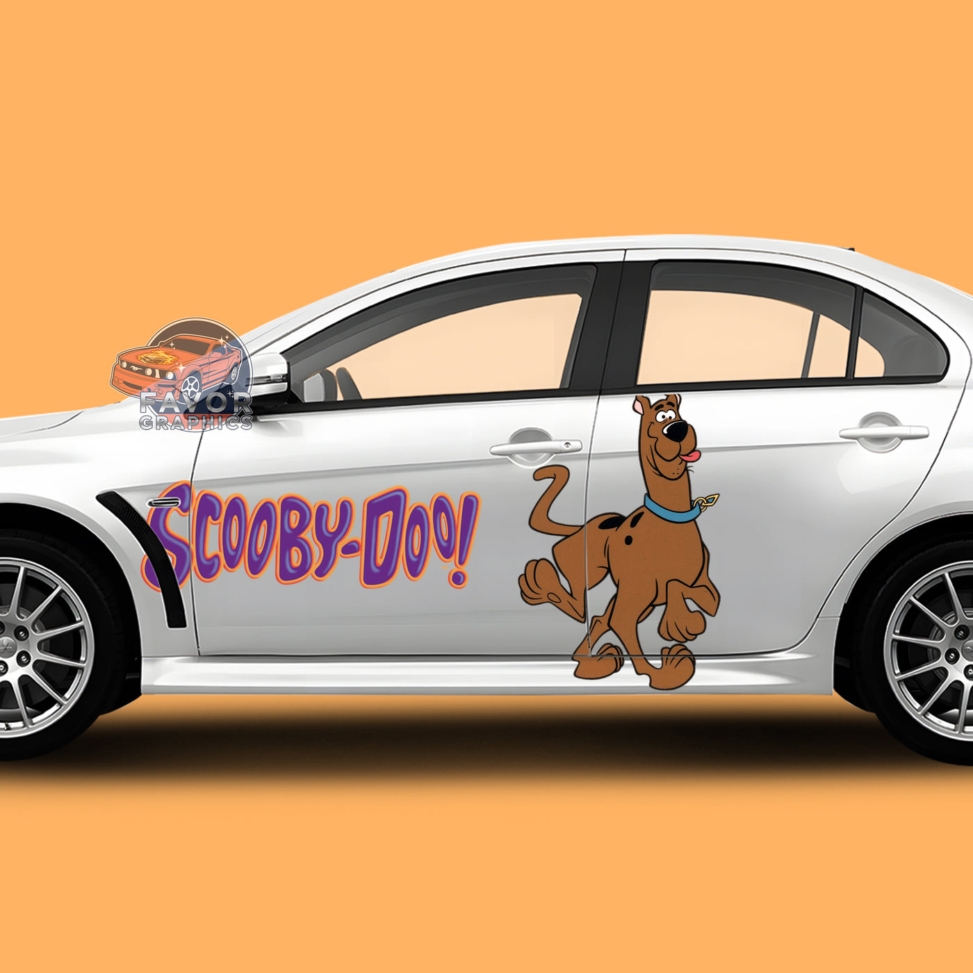 Scooby Doo Itasha Car Side Door Decal Vinyl Sticker