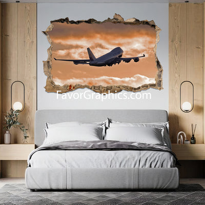 Boeing 747 Airplane Vinyl Wall Art Decal Sticker Poster Print Mural