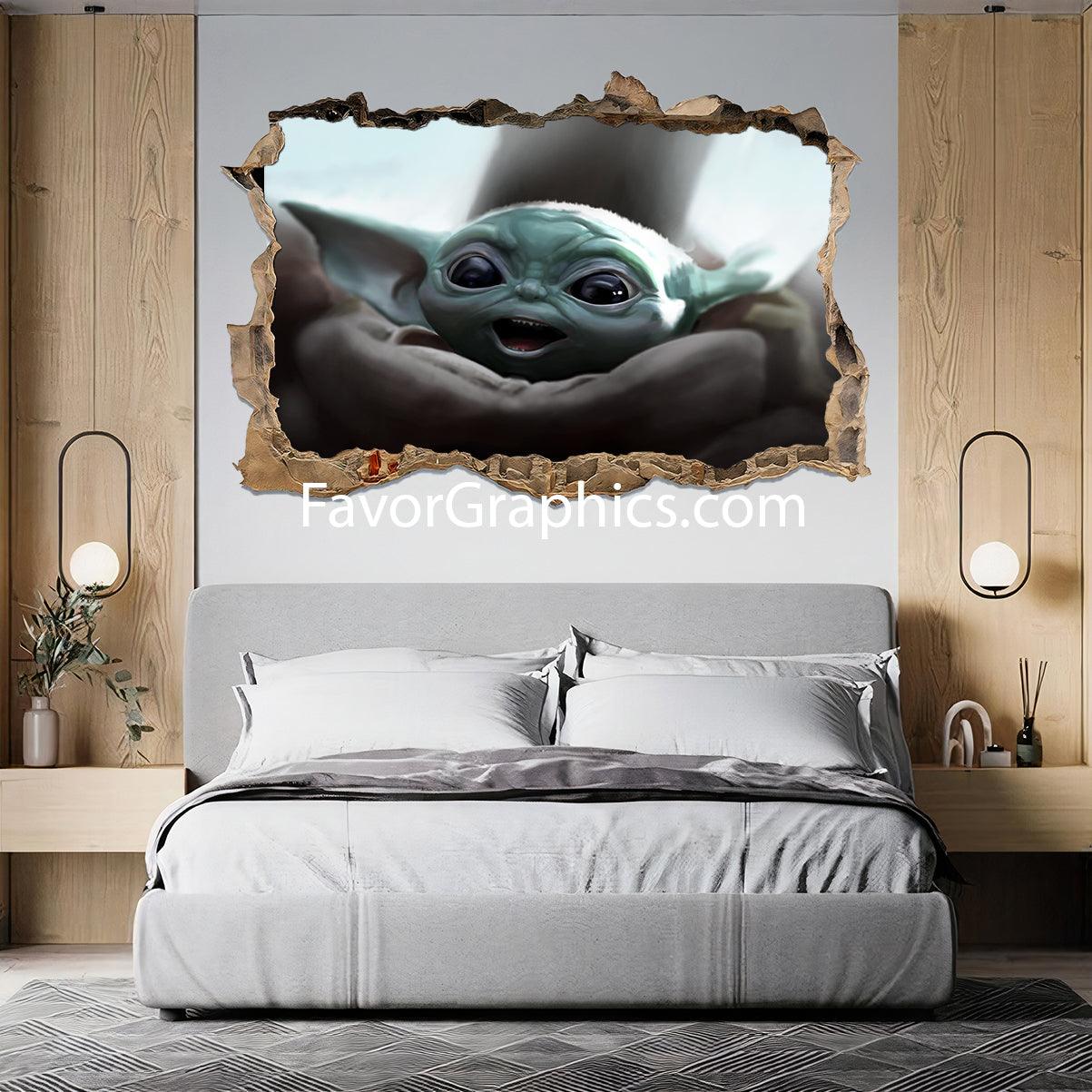 Baby Yoda Vinyl Wall Art Decal Sticker Poster Print Mural