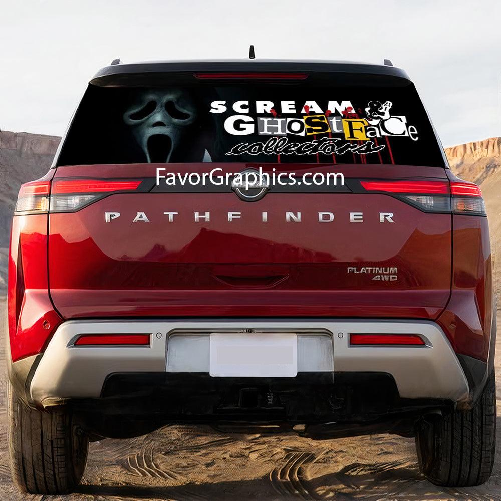 Scream Ghostface Rear Window Perforated Graphic Vinyl Decal Car Truck UTV