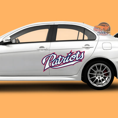 New England Patriots Itasha Car Side Door Decal Vinyl Sticker