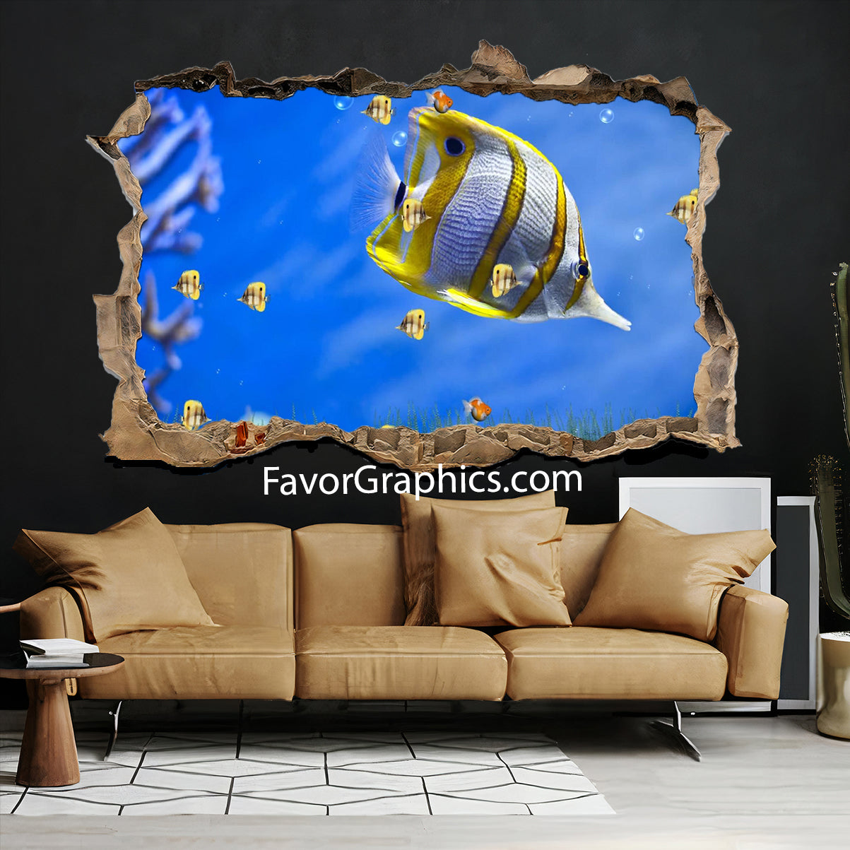 Butterflyfish Vinyl Wall Art Decal Sticker Poster Print Mural