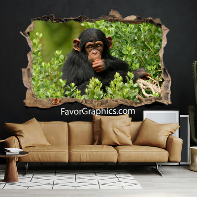 Chimpanzee Vinyl Wall Art Decal Sticker Poster Print Mural