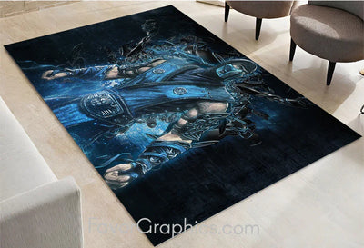 Sub Zero Mortal Kombat Home Bedroom Decor Rug Carpet Mat