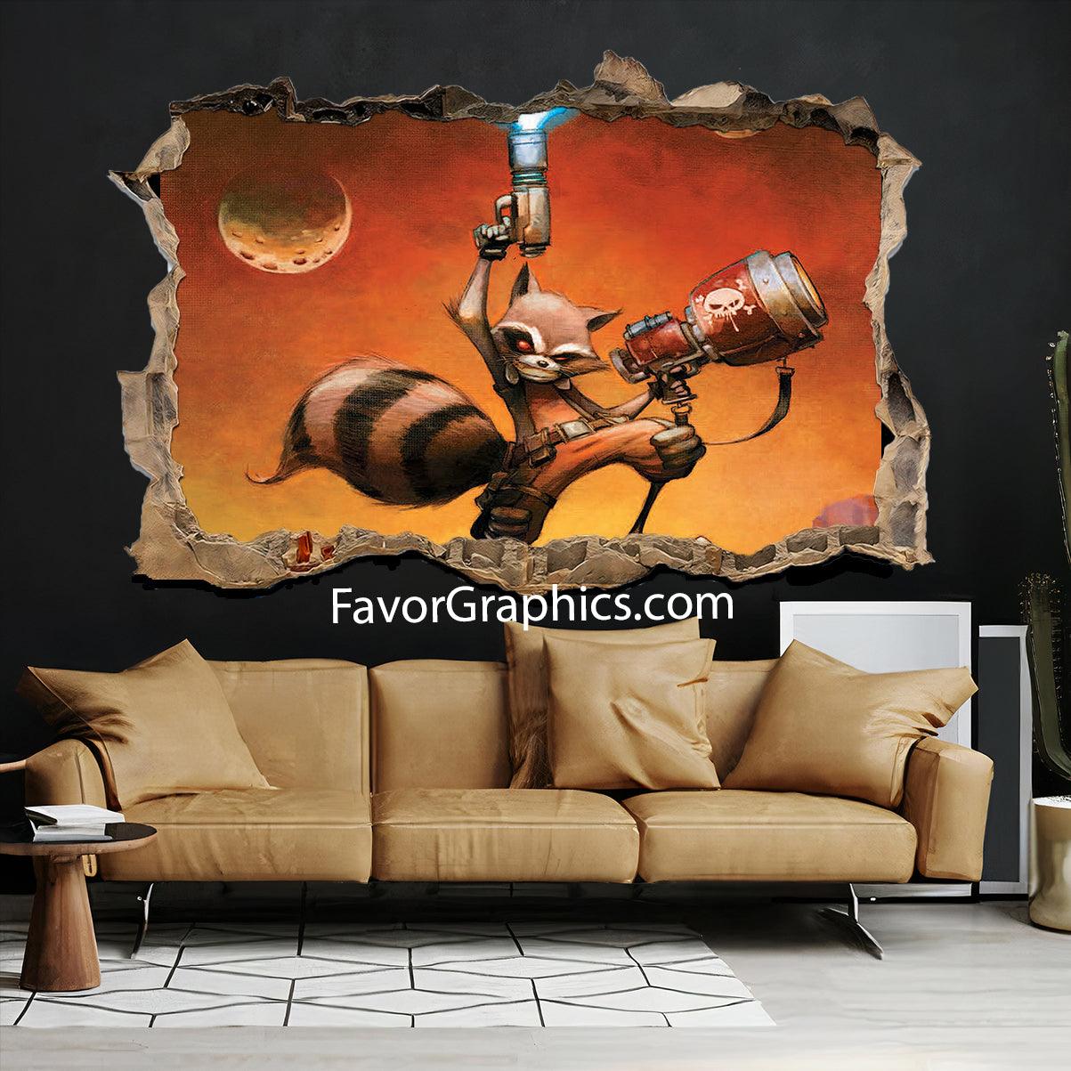 Rocket Raccoon Vinyl Wall Art Decal Sticker Poster Print Mural