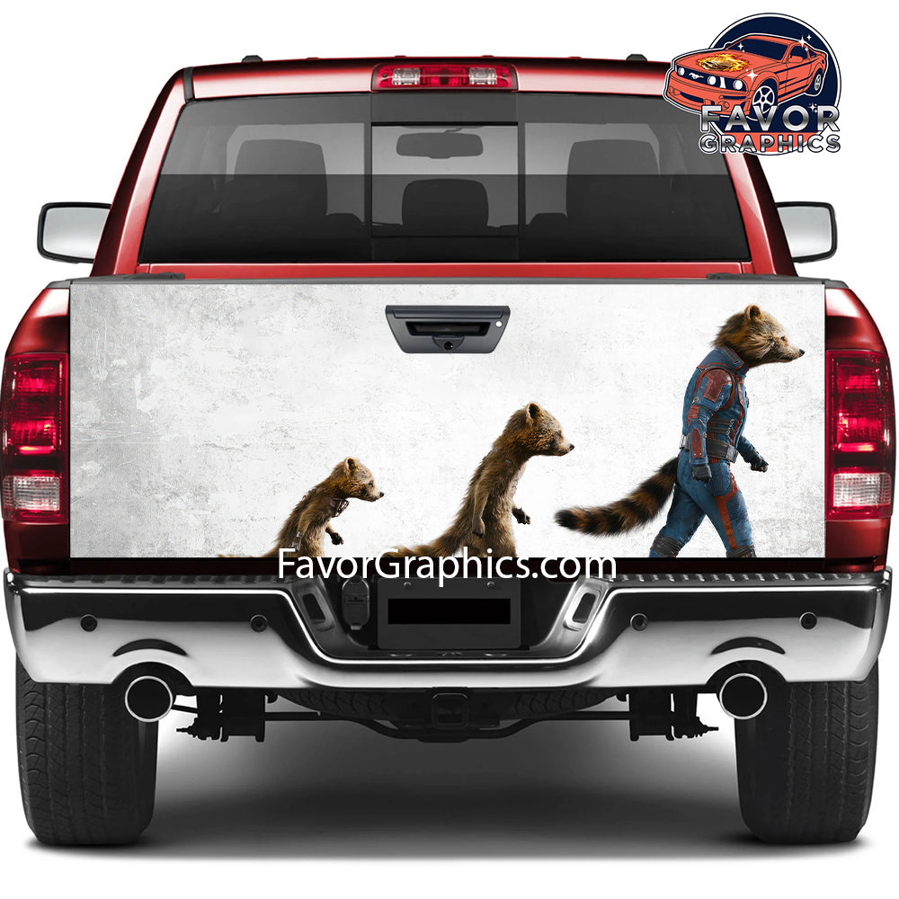 Rocket Raccoon Tailgate Wraps For Trucks SUV Vinyl Wrap