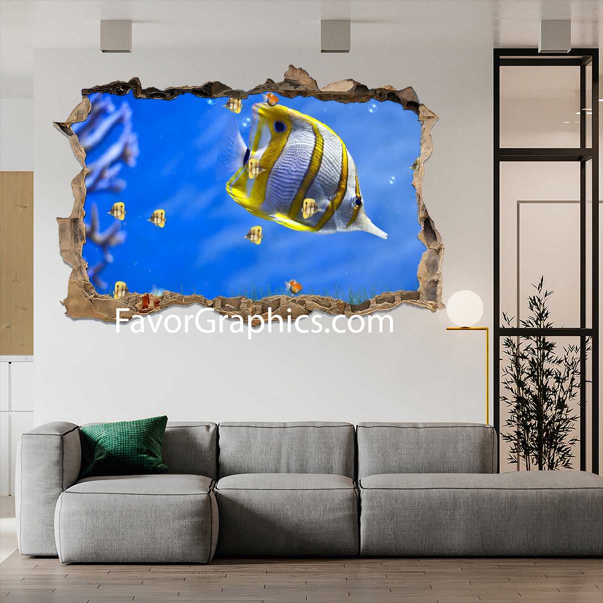 Butterflyfish Vinyl Wall Art Decal Sticker Poster Print Mural