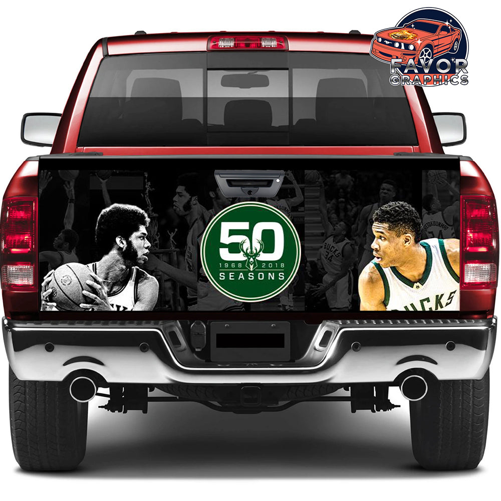 Milwaukee Bucks Tailgate Wraps For Trucks SUV Vinyl Wrap