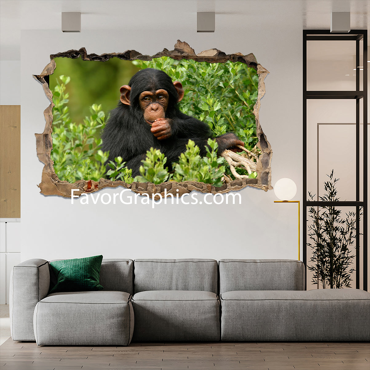 Chimpanzee Vinyl Wall Art Decal Sticker Poster Print Mural