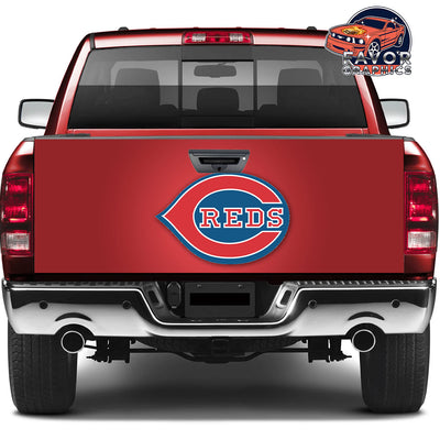 Cincinnati Reds Tailgate Wraps For Trucks SUV Vinyl Wrap