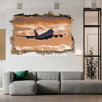 Boeing 747 Airplane Vinyl Wall Art Decal Sticker Poster Print Mural