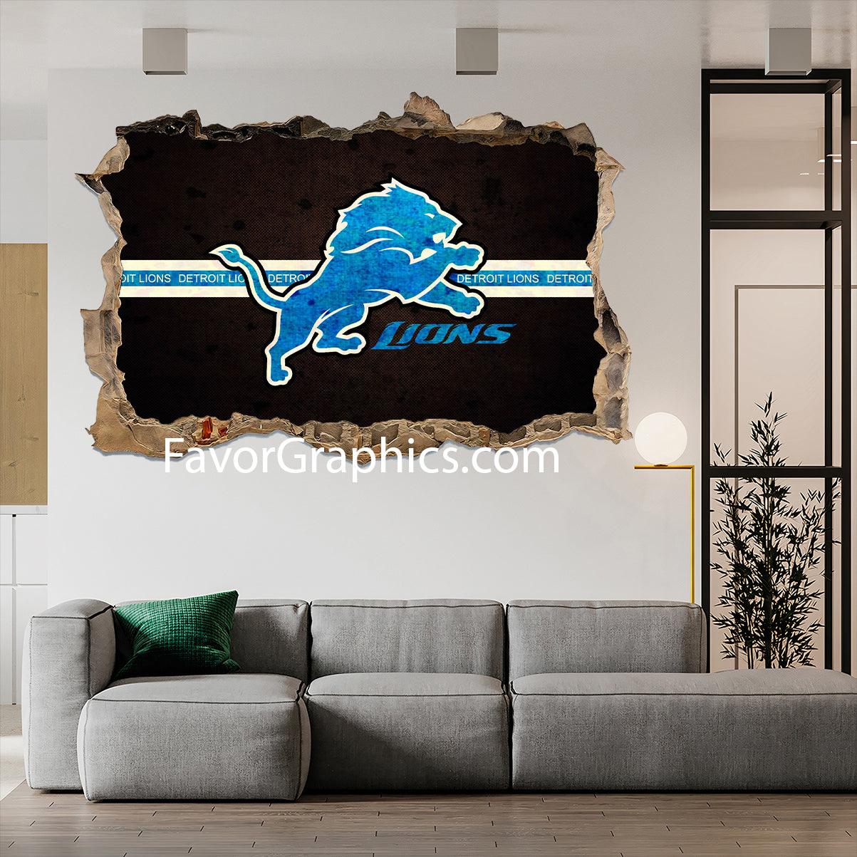 Detroit Lions Vinyl Wall Art Decal Sticker Poster Print Mural