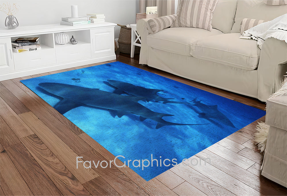 Shark Home Bedroom Decor Rug Carpet Mat