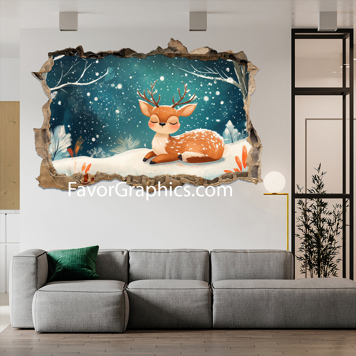 Deer Vinyl Wall Art Decal Sticker Poster Print Mural