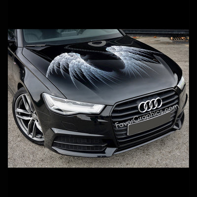 Angel Wings Itasha Car Vinyl Hood Wrap Decal Sticker