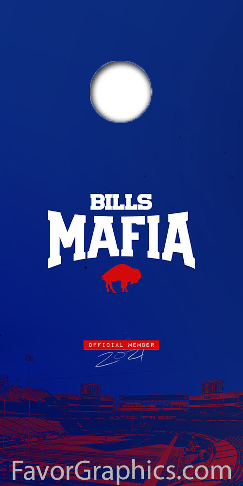 Buffalo Bills Cornhole Wood Board Skin Vinyl Wrap Decal Sticker