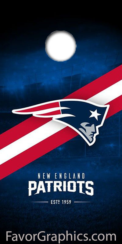 New England Patriots Cornhole Wood Board Skin Vinyl Wrap Decal Sticker