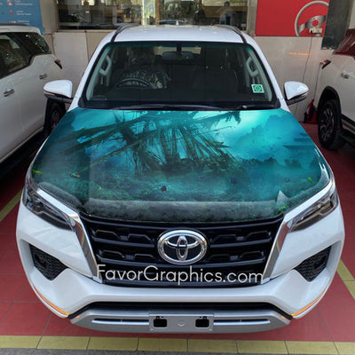 Underwater Under The Sea Itasha Car Vinyl Hood Wrap Decal Sticker