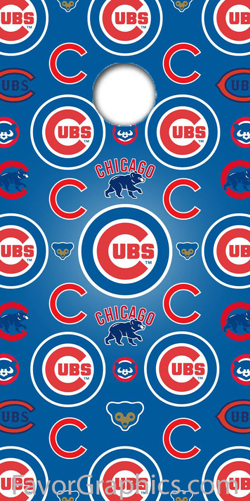 Chicago Cubs Cornhole Wood Board Skin Vinyl Wrap Decal Sticker