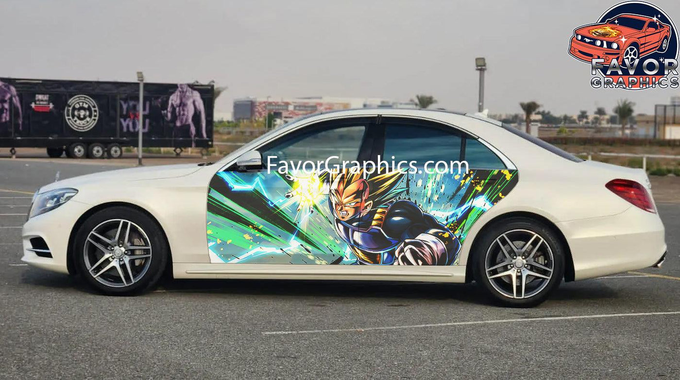 Vegeta Car Door Vinyl Wrap Decal Sticker