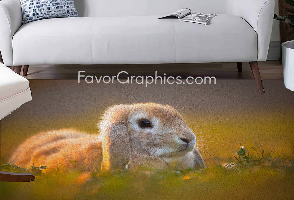 Rabbit Home Bedroom Decor Rug Carpet Mat