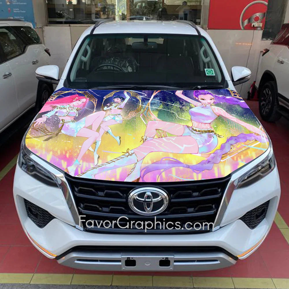 Huntrix HUNTR/X Kpop Demon Hunters Itasha Car Vinyl Hood Wrap Decal St ...