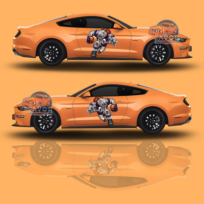 Denver Broncos Itasha Car Side Door Decal Vinyl Sticker