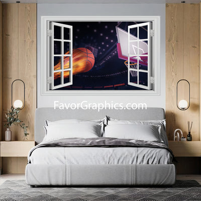 Basketball Vinyl Wall Art Decal Sticker Poster Print Mural