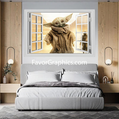 Baby Yoda Vinyl Wall Art Decal Sticker Poster Print Mural