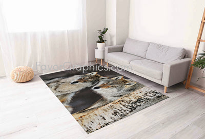 Wolf Home Bedroom Decor Rug Carpet Mat