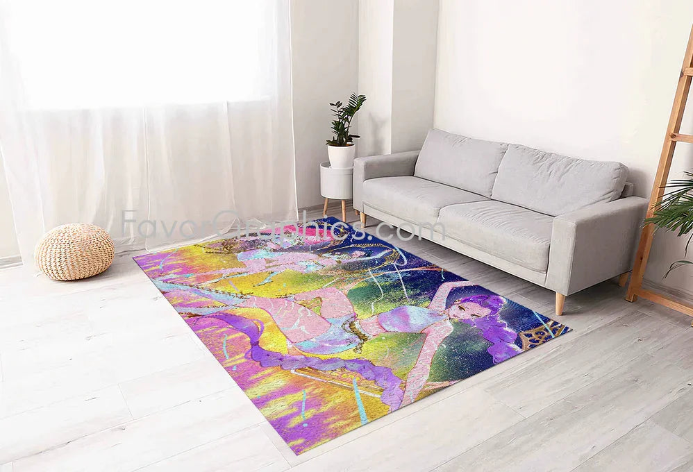 Huntrix HUNTR/X Kpop Demon Hunters Home Bedroom Decor Rug Carpet Mat