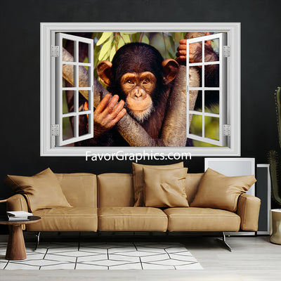 Chimpanzee Vinyl Wall Art Decal Sticker Poster Print Mural