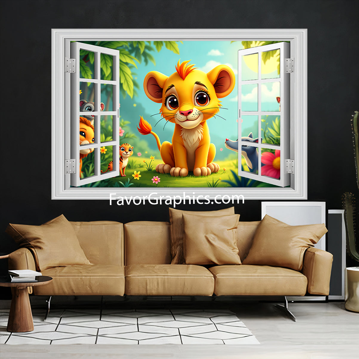 Lion  Vinyl Wall Art Decal Sticker Poster Print Mural