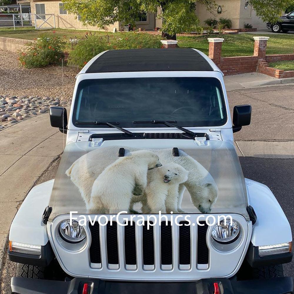 Polar Bear Itasha Car Vinyl Hood Wrap Decal Sticker