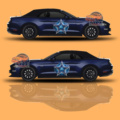 Dallas Cowboys Itasha Car Side Door Decal - Vinyl Sticker