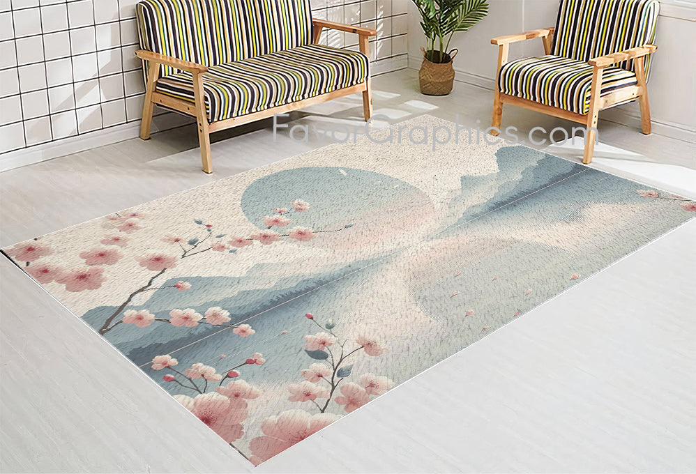 Cherry Blossom Home Bedroom Decor Rug Carpet Mat