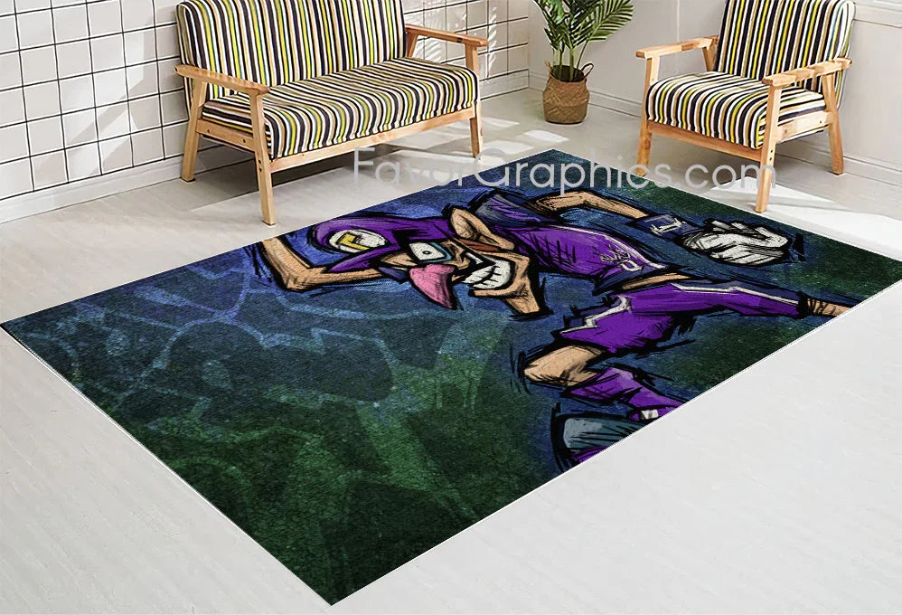 Waluigi Home Bedroom Decor Rug Carpet Mat