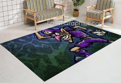 Waluigi Home Bedroom Decor Rug Carpet Mat