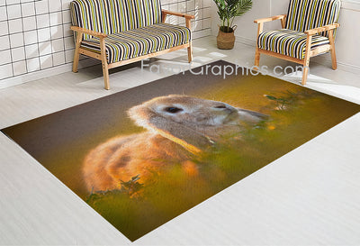 Rabbit Home Bedroom Decor Rug Carpet Mat