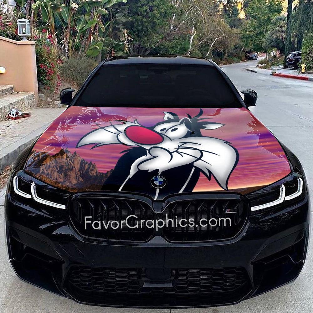 Sylvester the Cat Itasha Car Vinyl Hood Wrap Decal Sticker