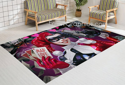 Harley Quinn Home Bedroom Decor Rug Carpet Mat