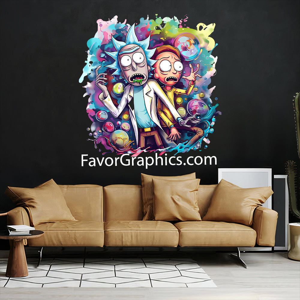 Rick And Morty Home Room Wall Vinyl Decal Sticker Mural Poster