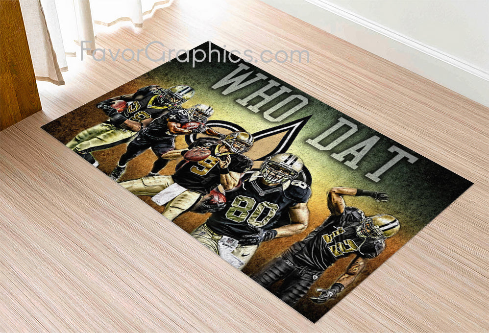 New Orleans Saints Home Bedroom Decor Rug Carpet Mat