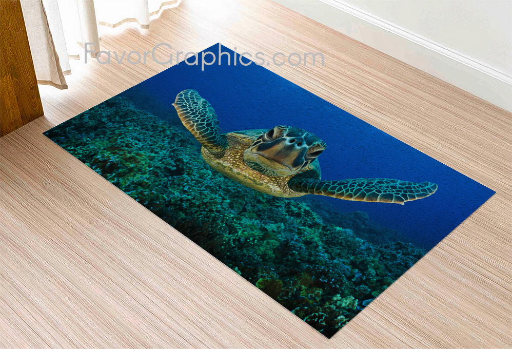 Sea Turtle Home Bedroom Decor Rug Carpet Mat