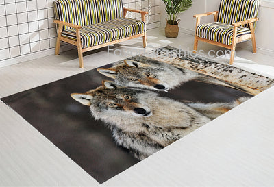 Wolf Home Bedroom Decor Rug Carpet Mat