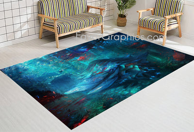 Underwater Under The Sea Home Bedroom Decor Rug Carpet Mat