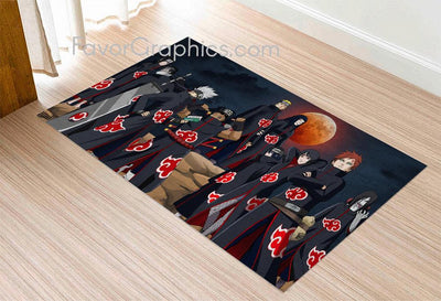 Akatsuki Naruto Home Bedroom Decor Rug Carpet Mat