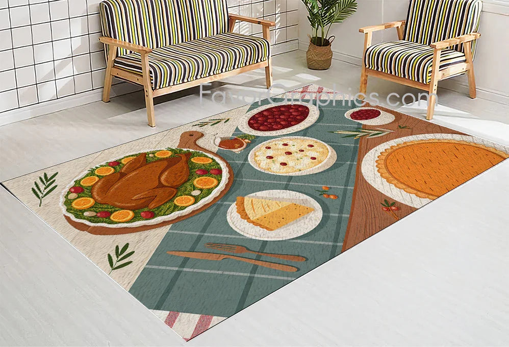 Thanksgiving Home Bedroom Decor Rug Carpet Mat