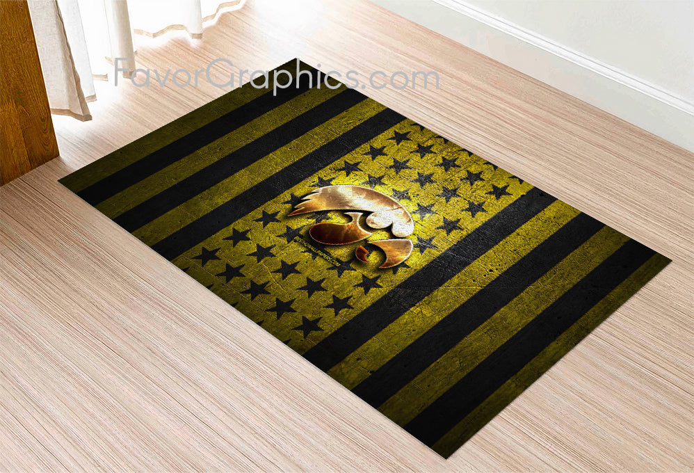 Iowa Hawkeyes Home Bedroom Decor Rug Carpet Mat