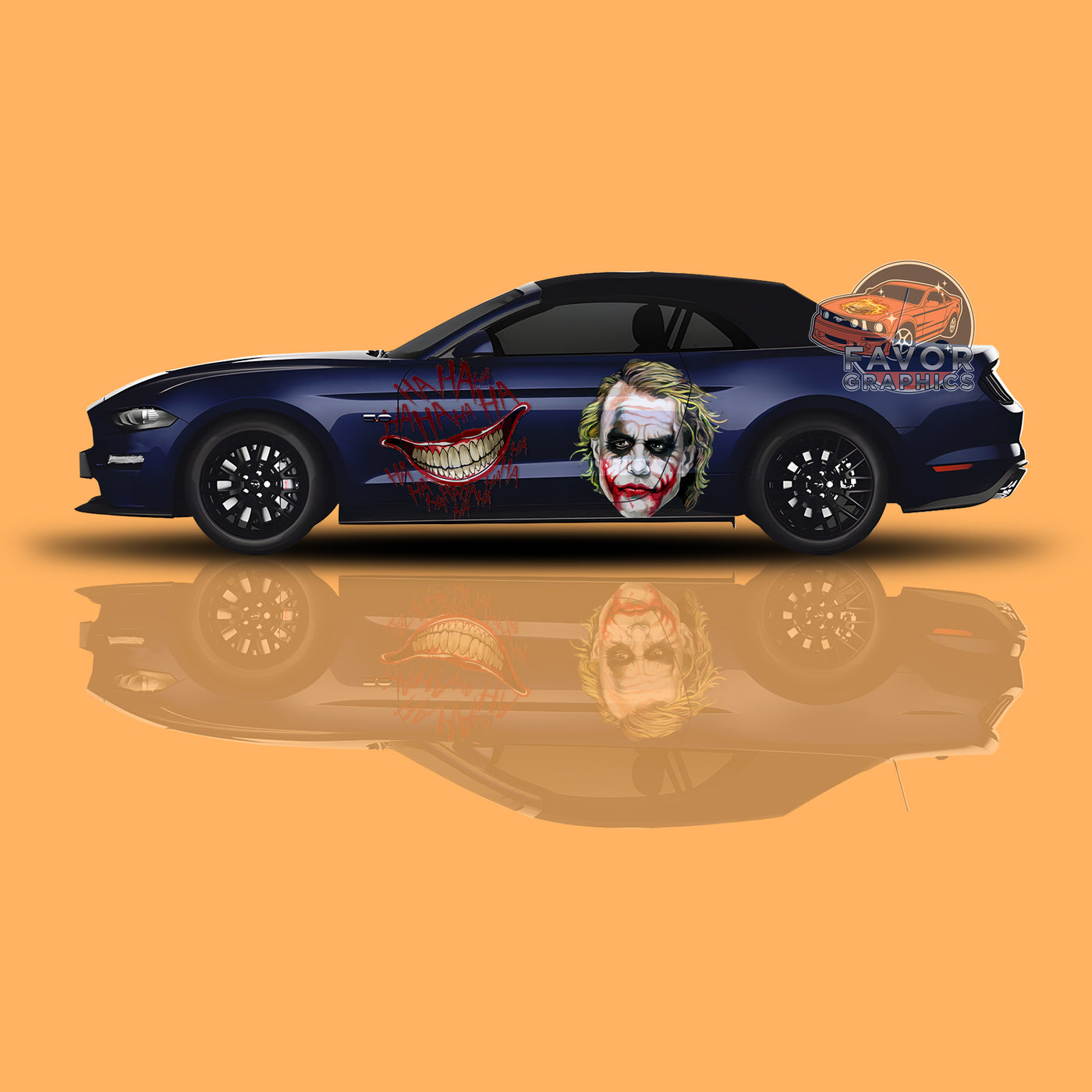 Joker Itasha Car Side Door Decal Vinyl Sticker